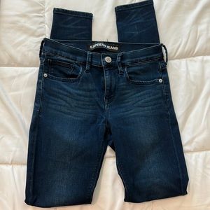 Express Dark Wash Skinny Jeans